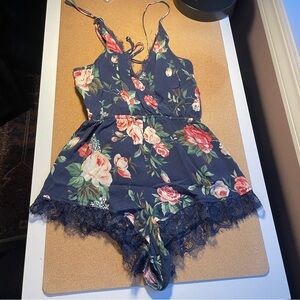 Wildfox Gypsy Rose Open Back Romper, Size XS